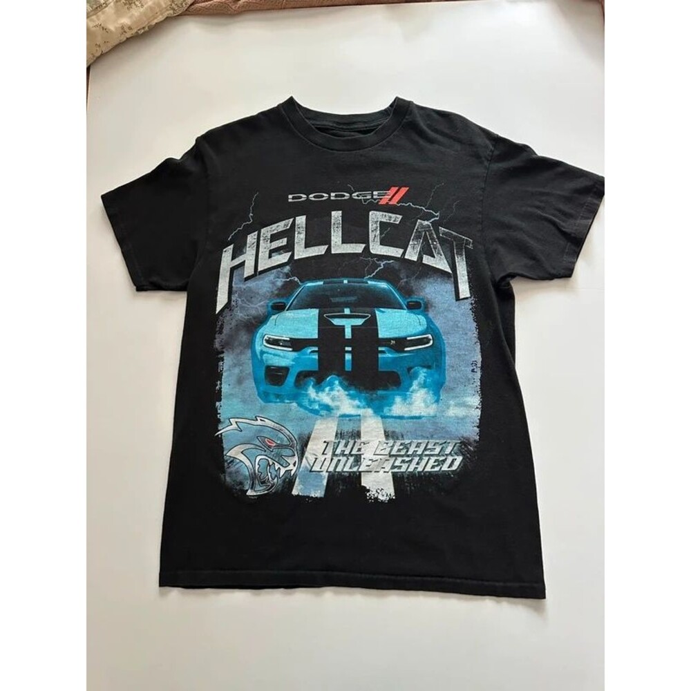 Dodge Hellcat The Beast Unleashed Black T Shirt